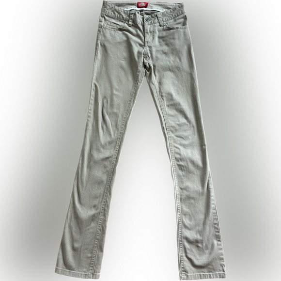 Dickies Girls Skinny Tan/khaki Chino Pants Size 1 School Uniform Street Wear - Picture 2 of 7
